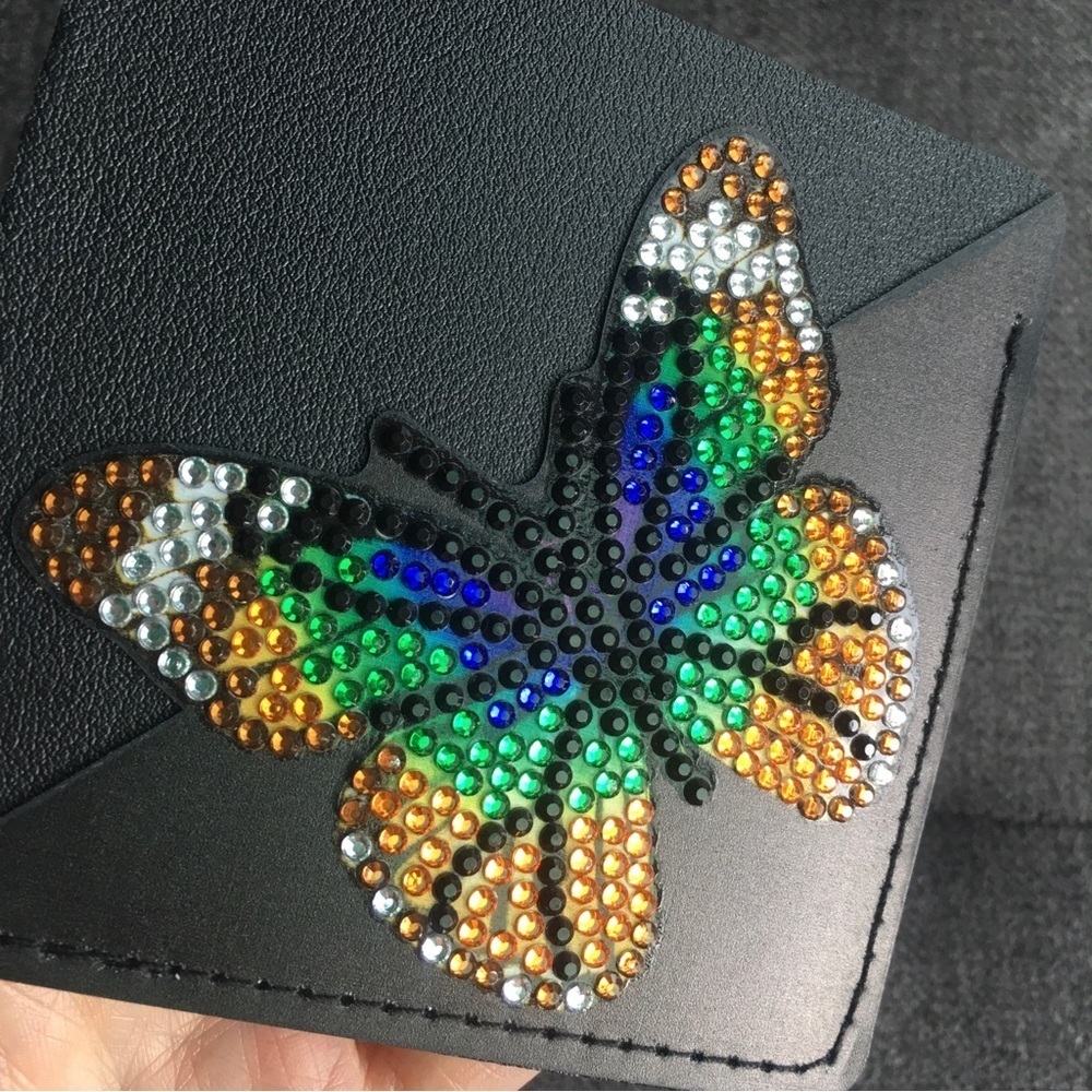 Diamond Art Butterfly Corner Bookmark, Colorful, Sparkly, Bling (ORNG/GRN/BLUE) - Picture 7 of 17